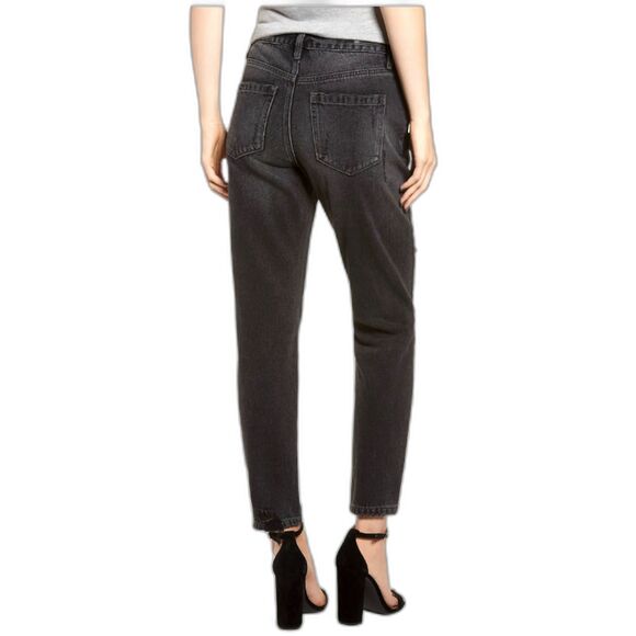 BlankNYC The Rivington Hi Rise Tapered Distressed Jeans Black "Before&After", 25 - Picture 2 of 13